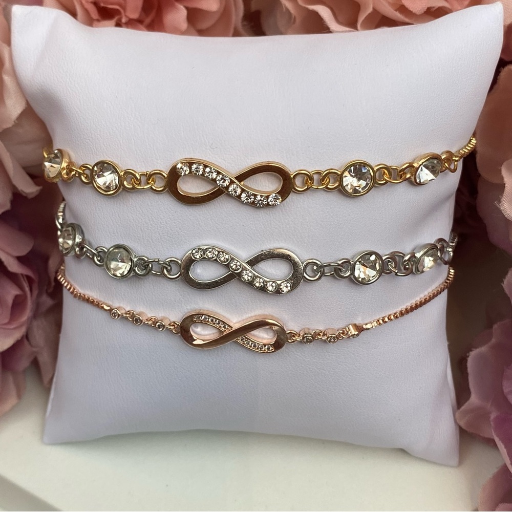 Glam Crystal Infinity Bracelet - Picture 8 of 16